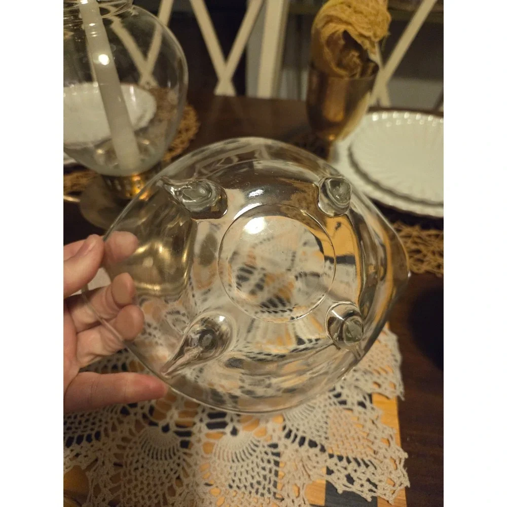 Vintage Anchor Hocking Swedish Modern Clear Glass Bowl